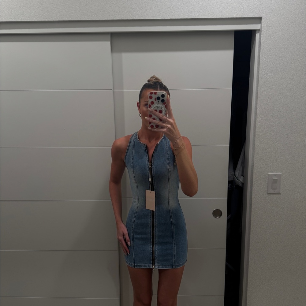 Blue Halter Neck Bodycon Mini Dress